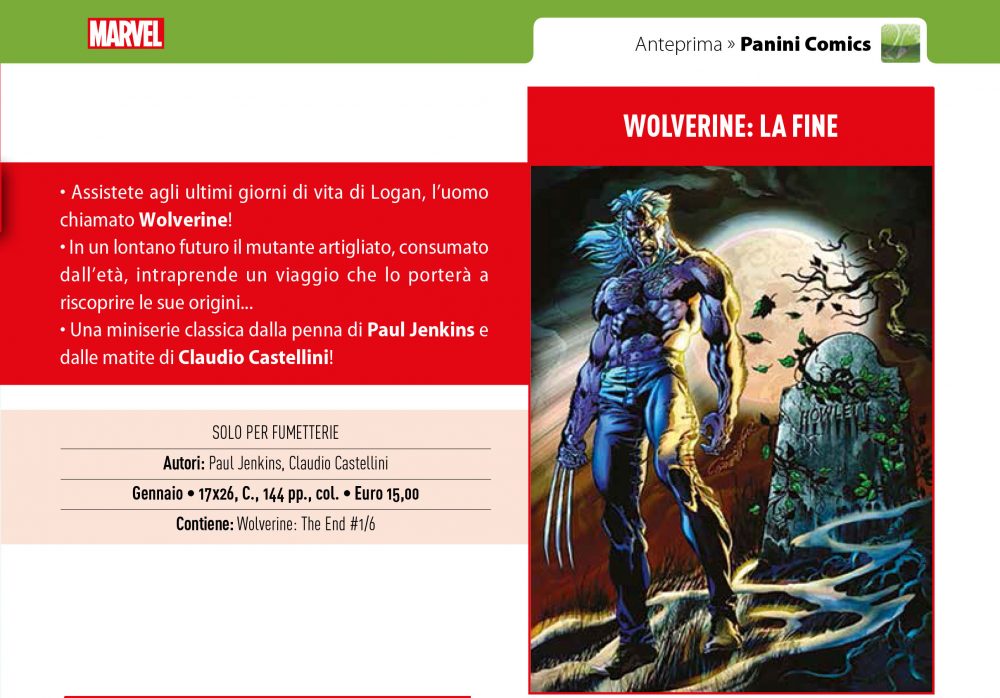 Wolverine: La fine su Anteprima