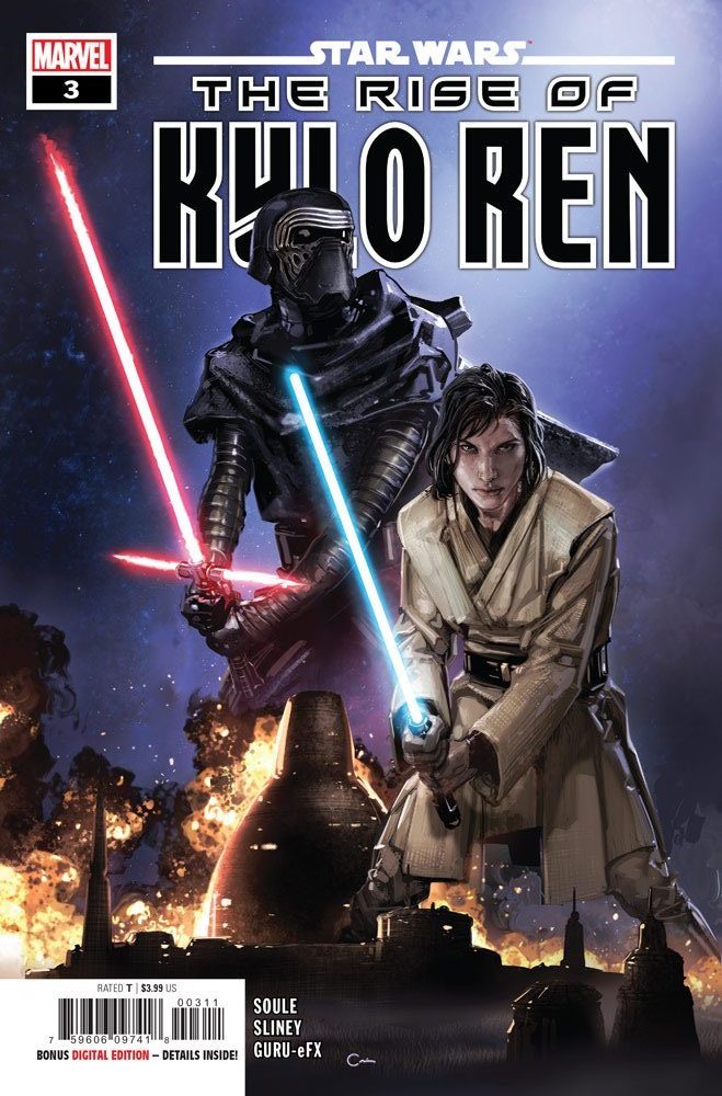 The Rise of Kylo Ren #3, copertina di Clayton Crain