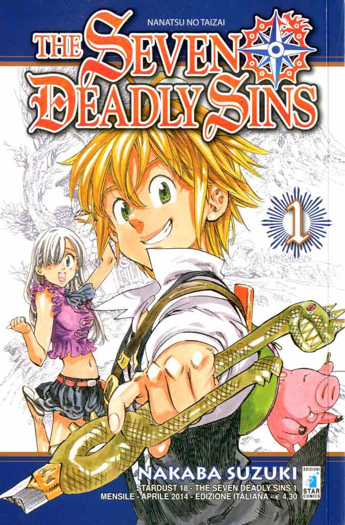 Seven Deadly Sins 1, copertina di Nakaba Suzuki