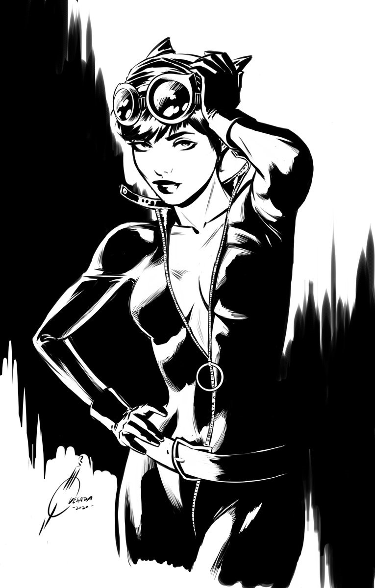 Catwoman, illustrazione di Joe Quesada