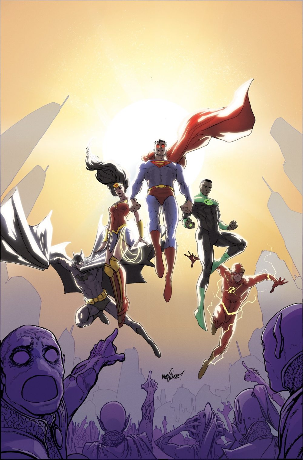 Justice League #48, copertina di David Marquez