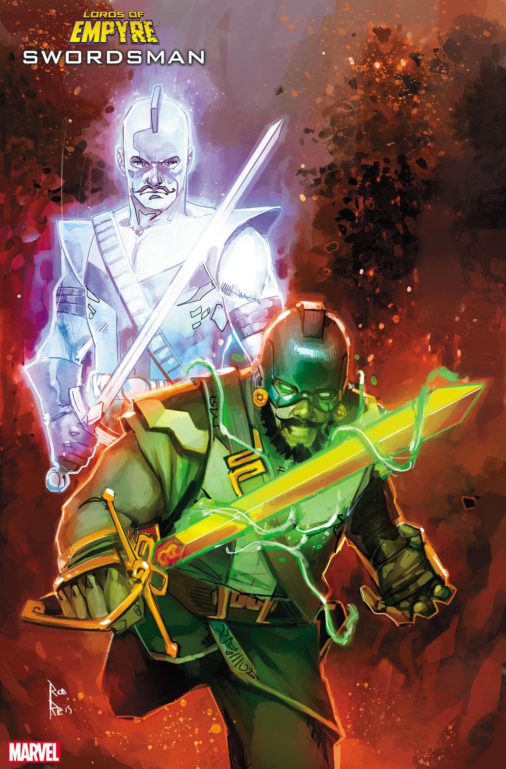 Lords of Empyre: Swordsman #1, copertina di Rod Reis