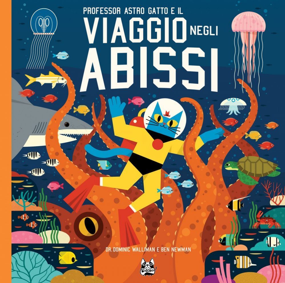 Professor Astro Gatto e il viaggio negli abissi, copertina di Ben Newman