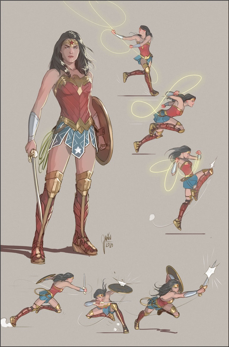 Wonder Woman, studi di Mikel Janin