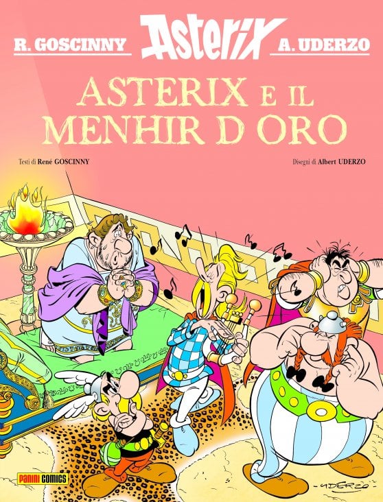 Asterix e il menhir d'oro, copertina di Albert Uderzo