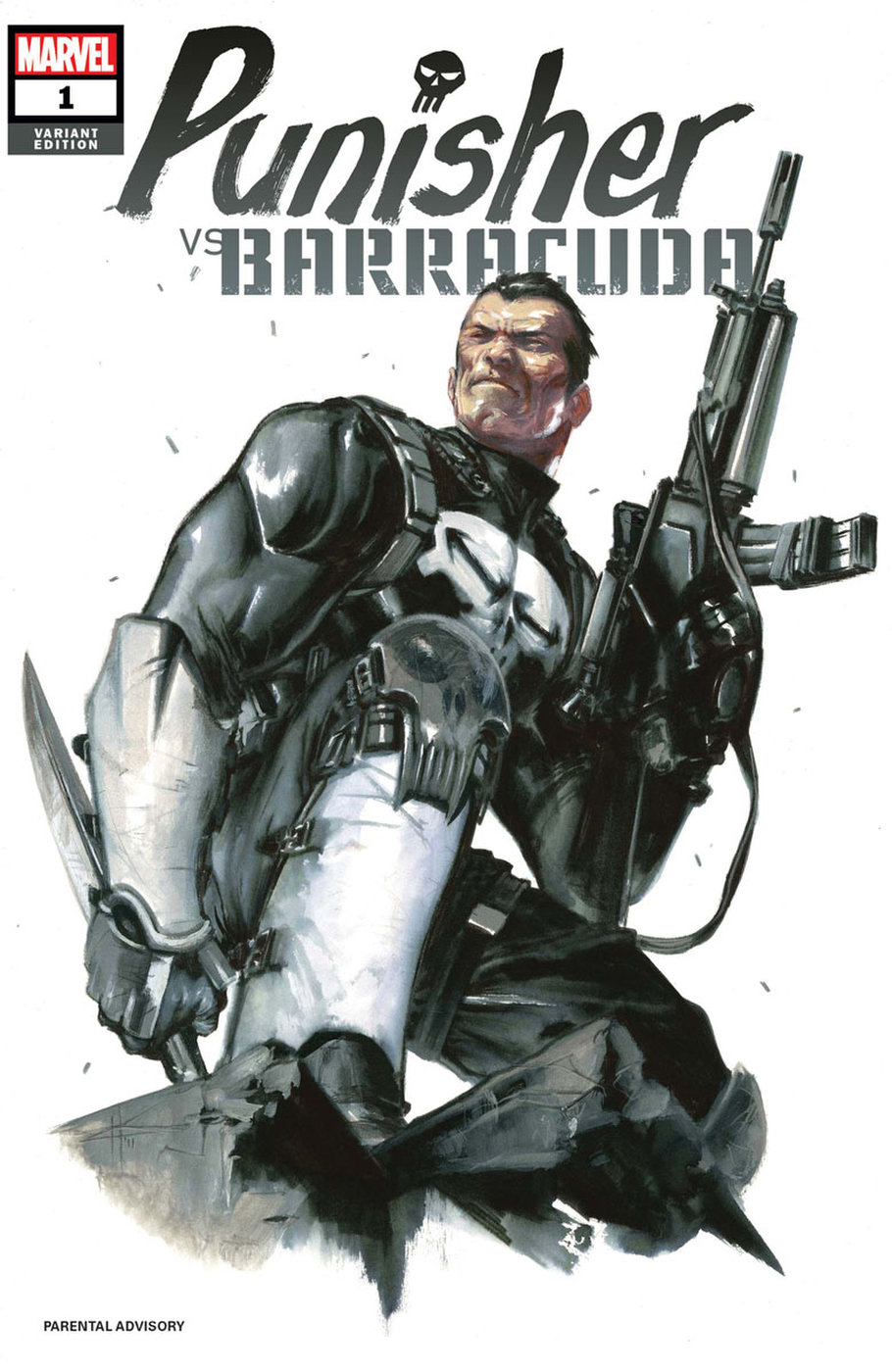 Punisher Vs. Barracuda #1, copertina variant di Gabriele dell'Otto