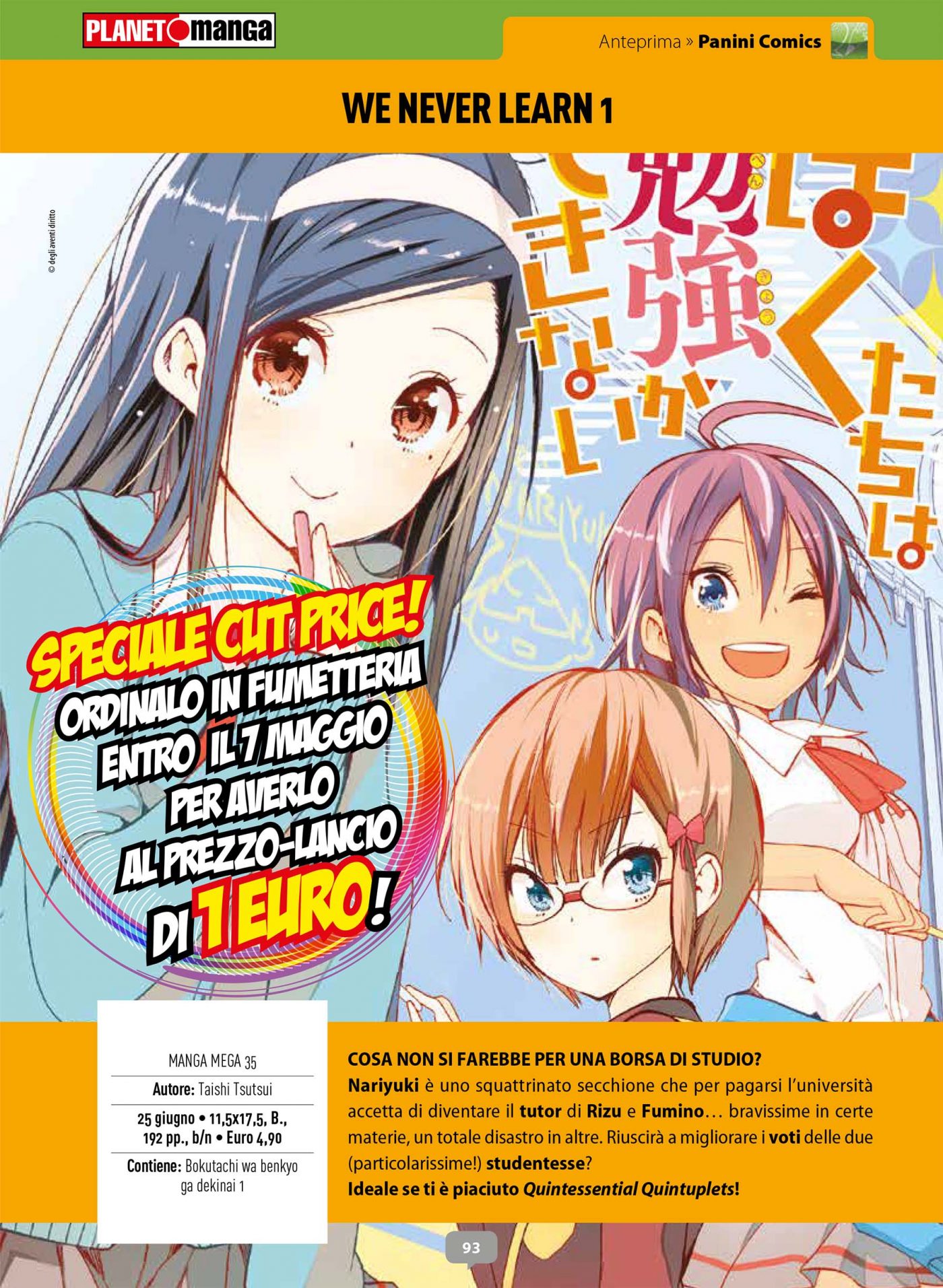 We Never Learn 1, su Anteprima