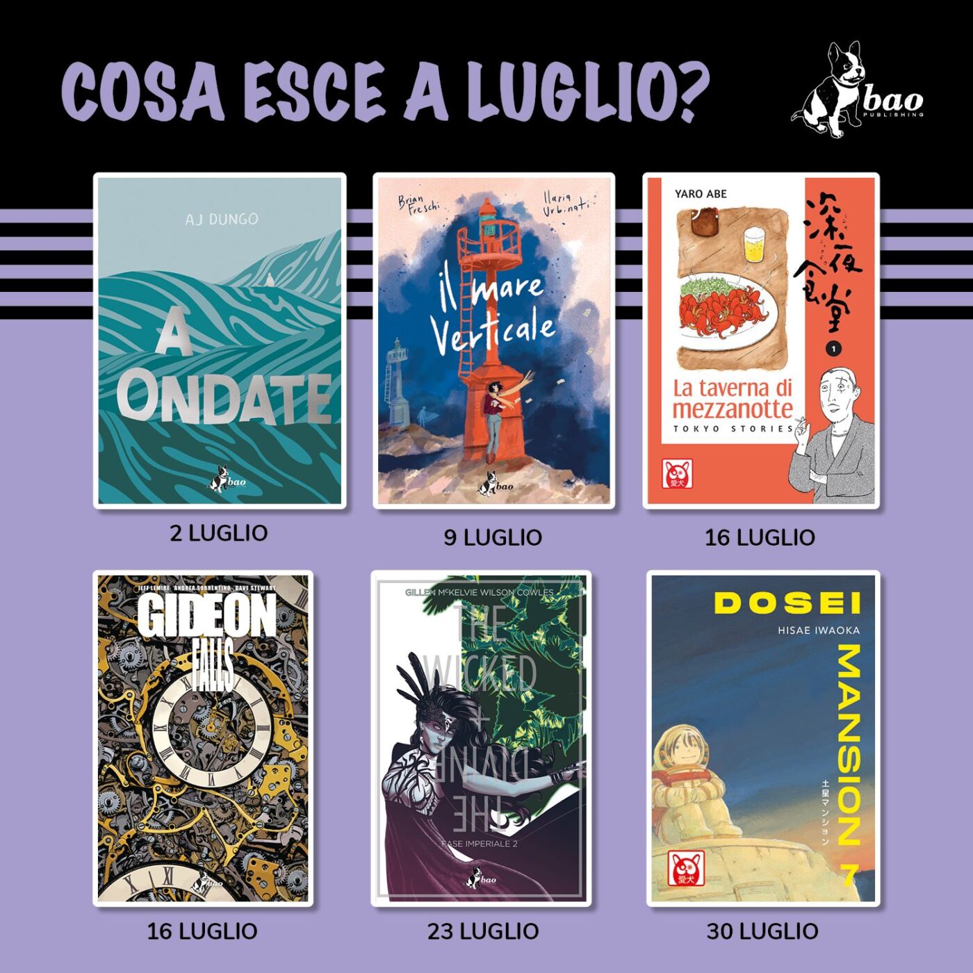 BAO Publishing, uscite di luglio 2020