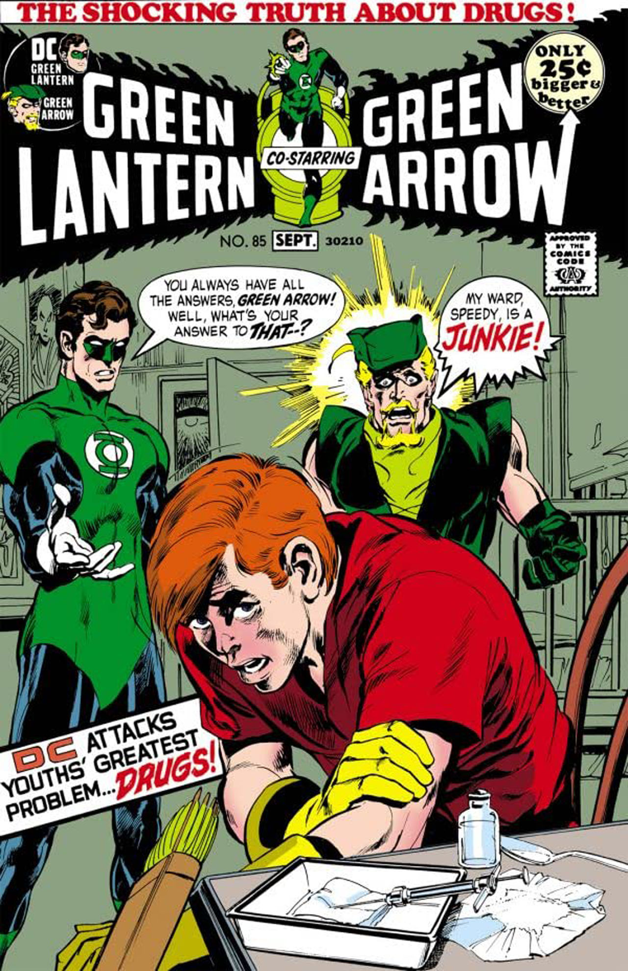 Green Lantern/Green Arrow #85, copertina di Neal Adams