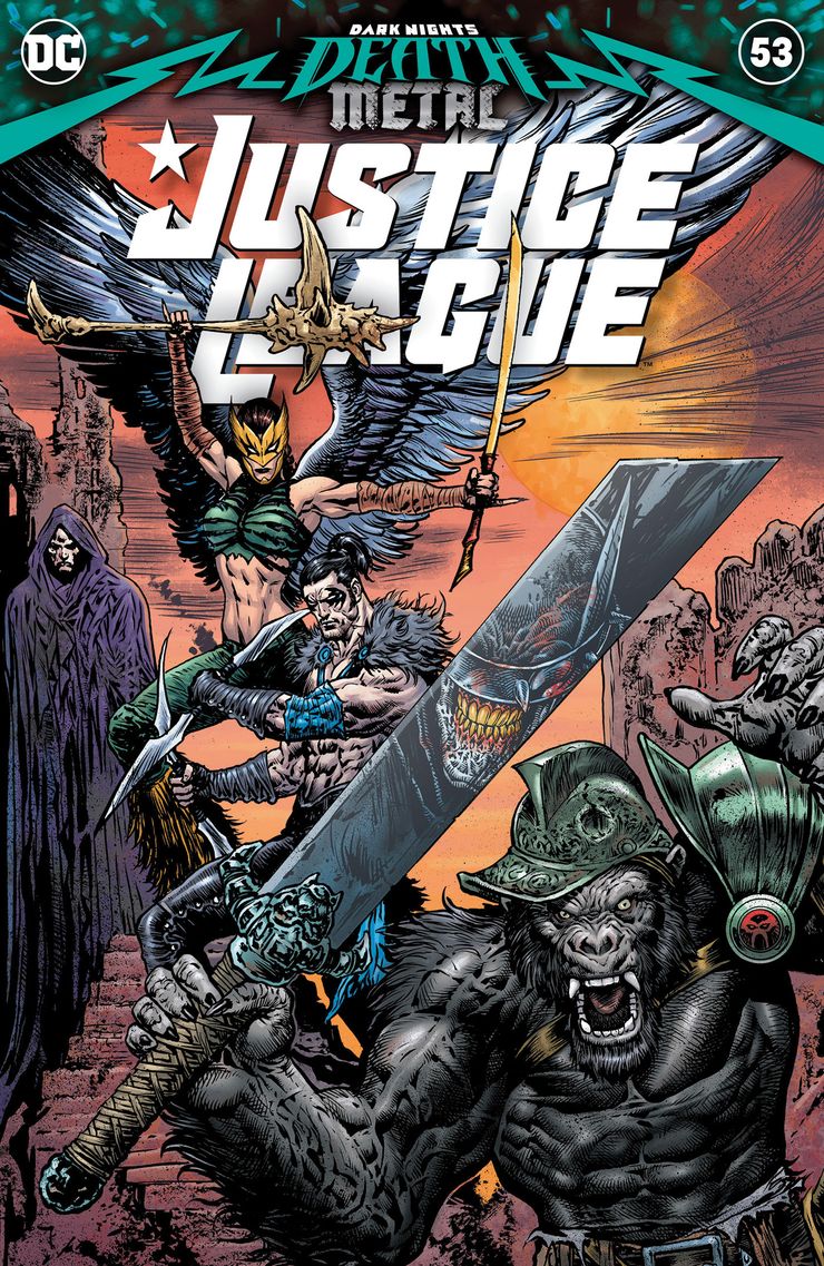 Justice League #53, copertina di Liam Sharp