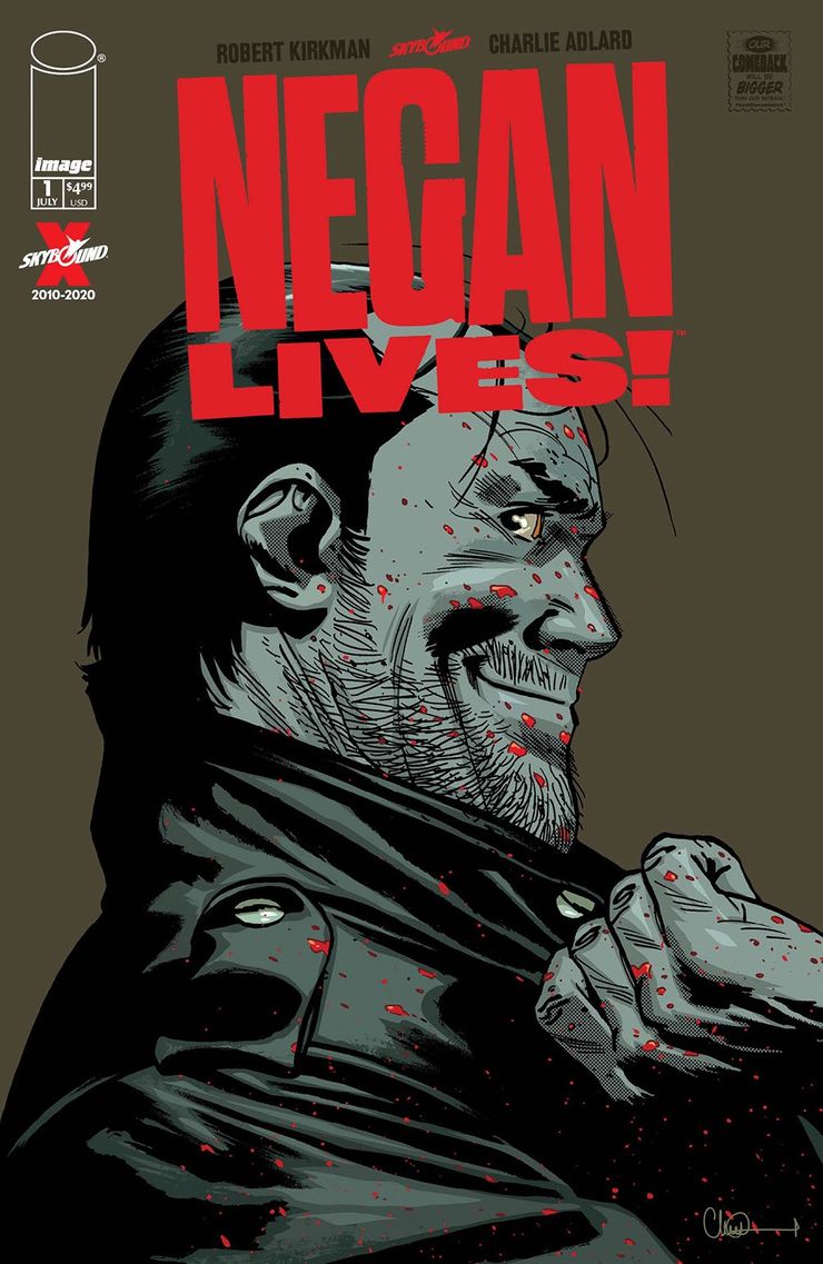 Negan Lives! #1, copertina di Charlie Adlard