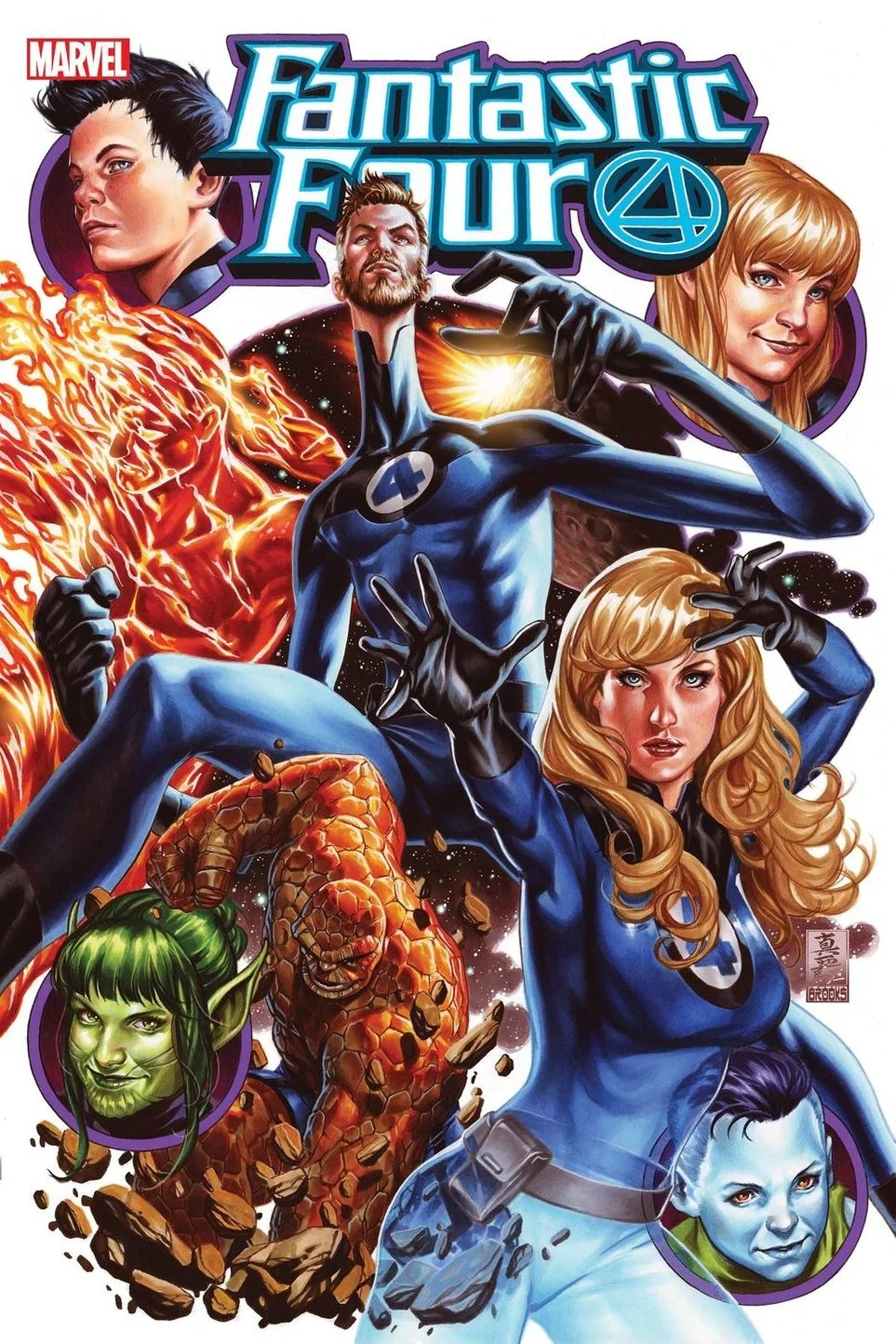 Fantastic Four #25, copertina di Mark Brooks