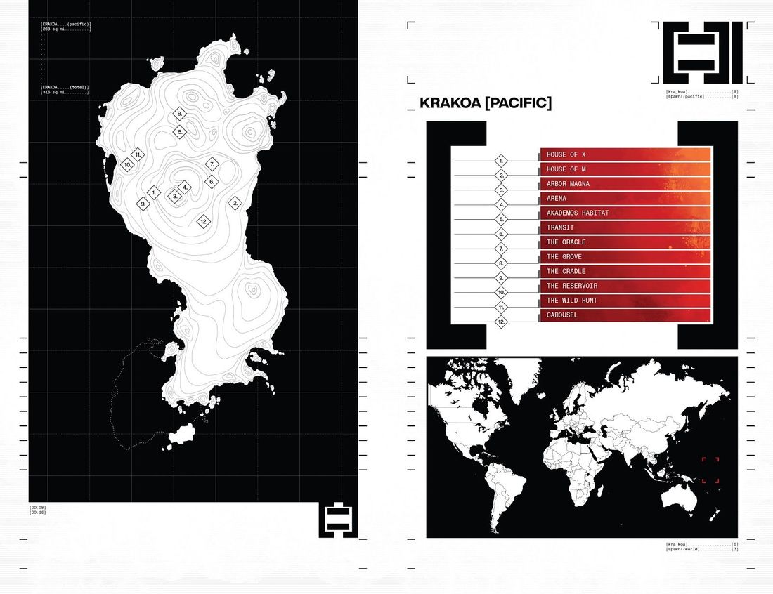 House of X: la mappa di Krakoa