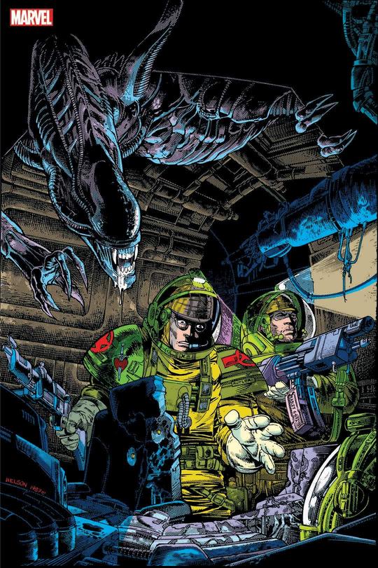 Aliens Omnibus Volume 1, copertina di Mark A. Nelson