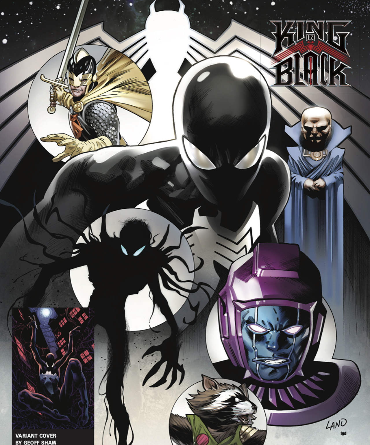 King in Black: Symbiote Spider-Man #1, copertina di Greg Land