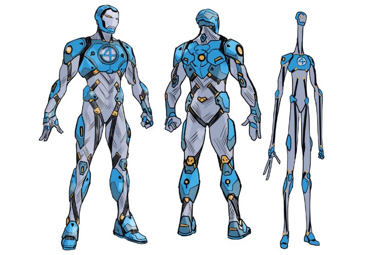 Empyre: Iron Man, character design di Valerio Schiti