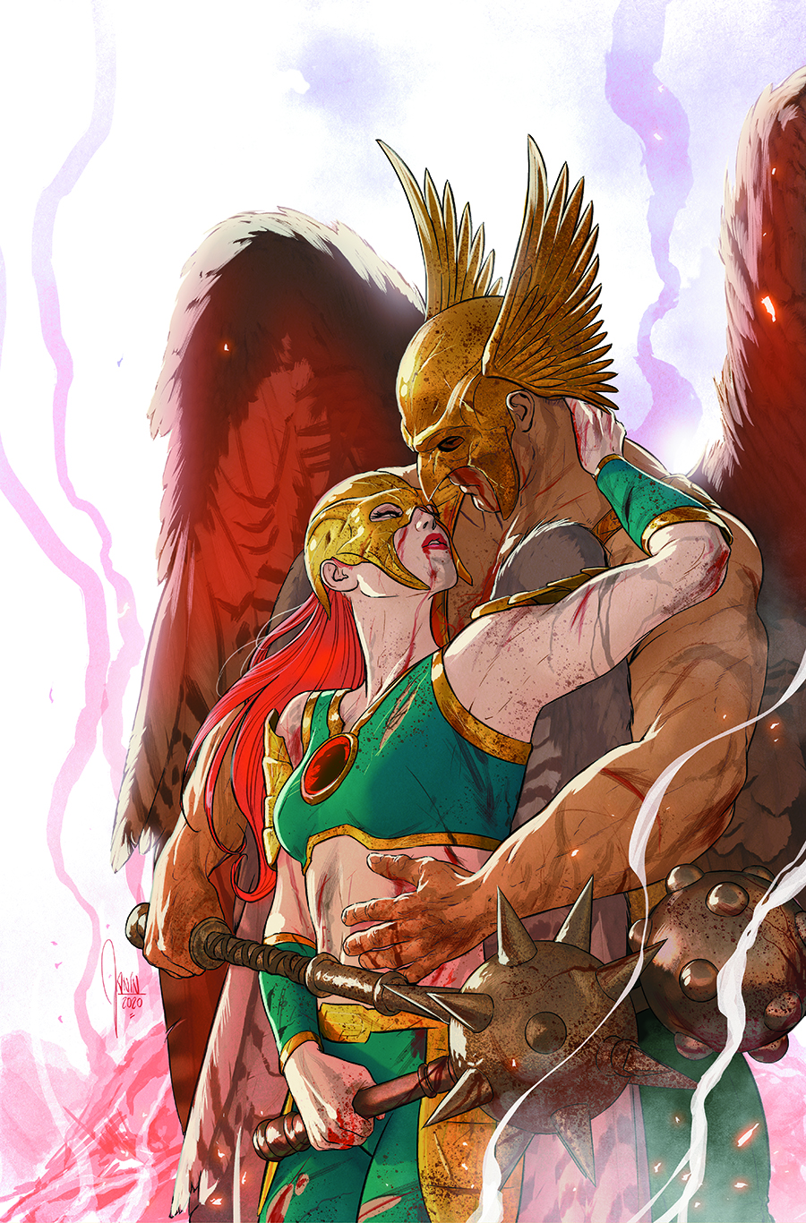 Hawkman #29, copertina di Mikel Janìn