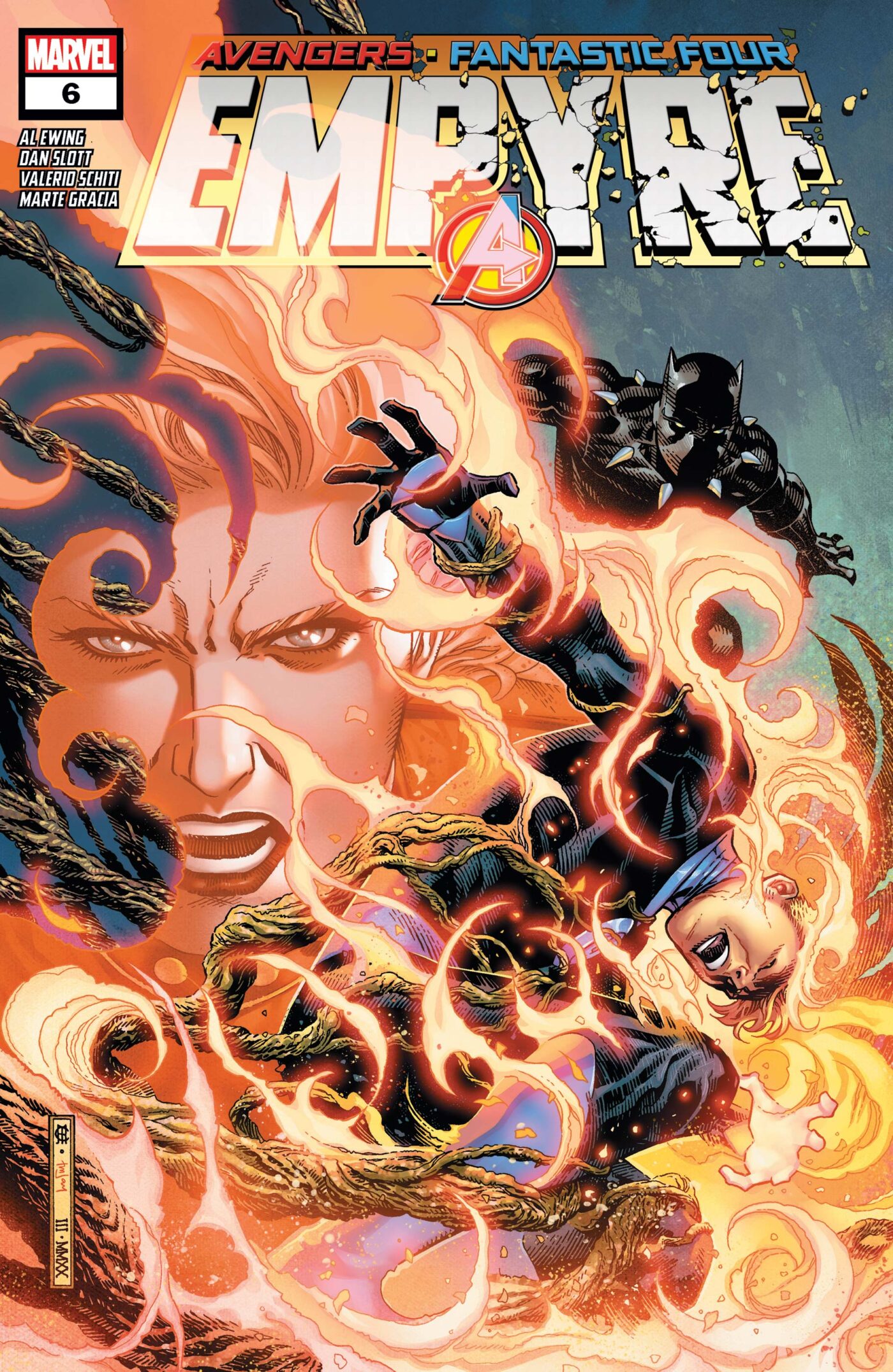 Empyre #6, copertina di Jim Cheung