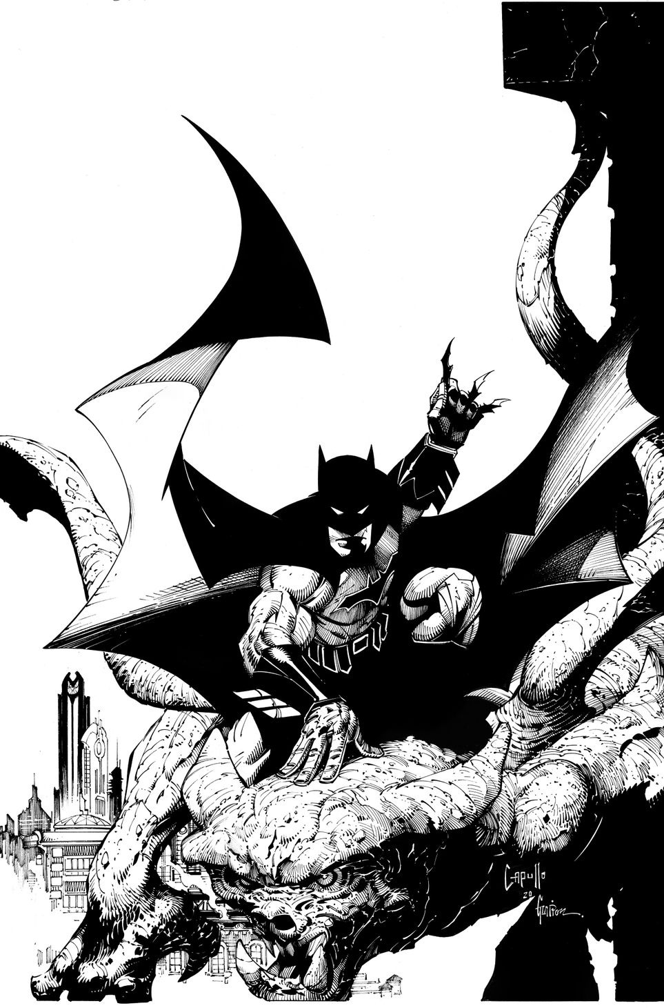 Batman: Black and White #1, copertina di Greg Capullo