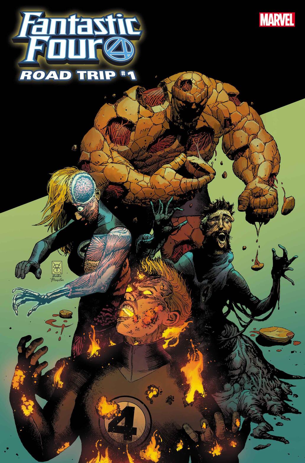 Fantastic Four: Road Trip #1, copertina di Valerio Giangiordano