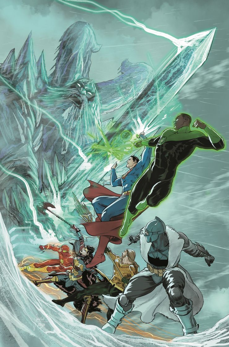 Justice League: Endless Winter #2, copertina di Mikel Janin