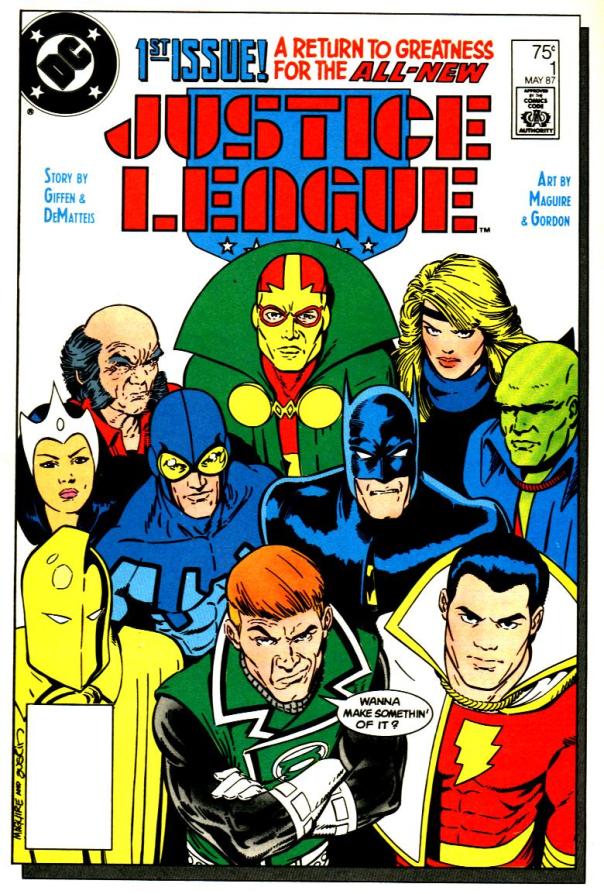 Justice League International #1, copertina di Kevin Maguire