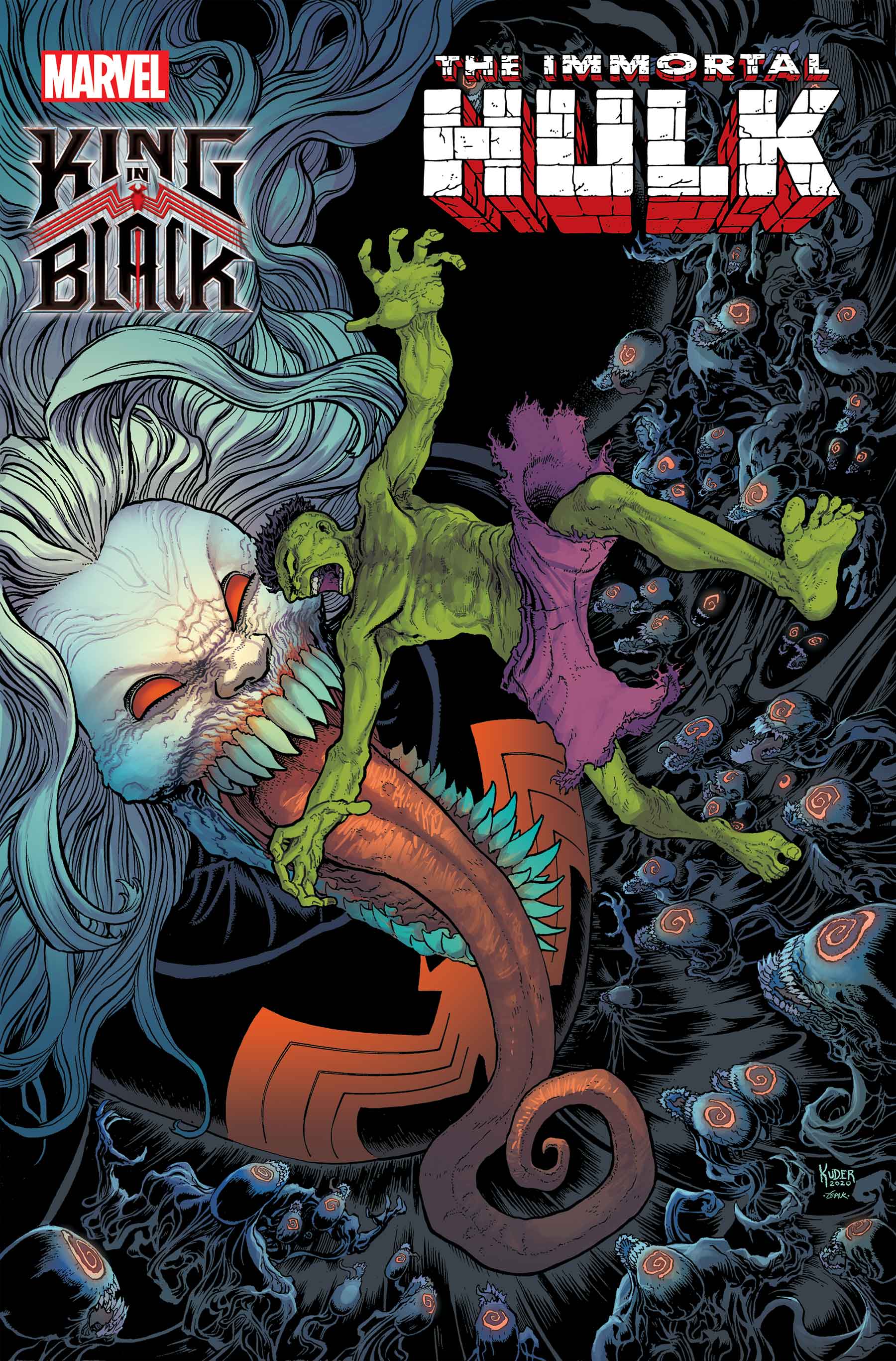 King in Black: Immortal Hulk #1, copertina di Aaron Kuder