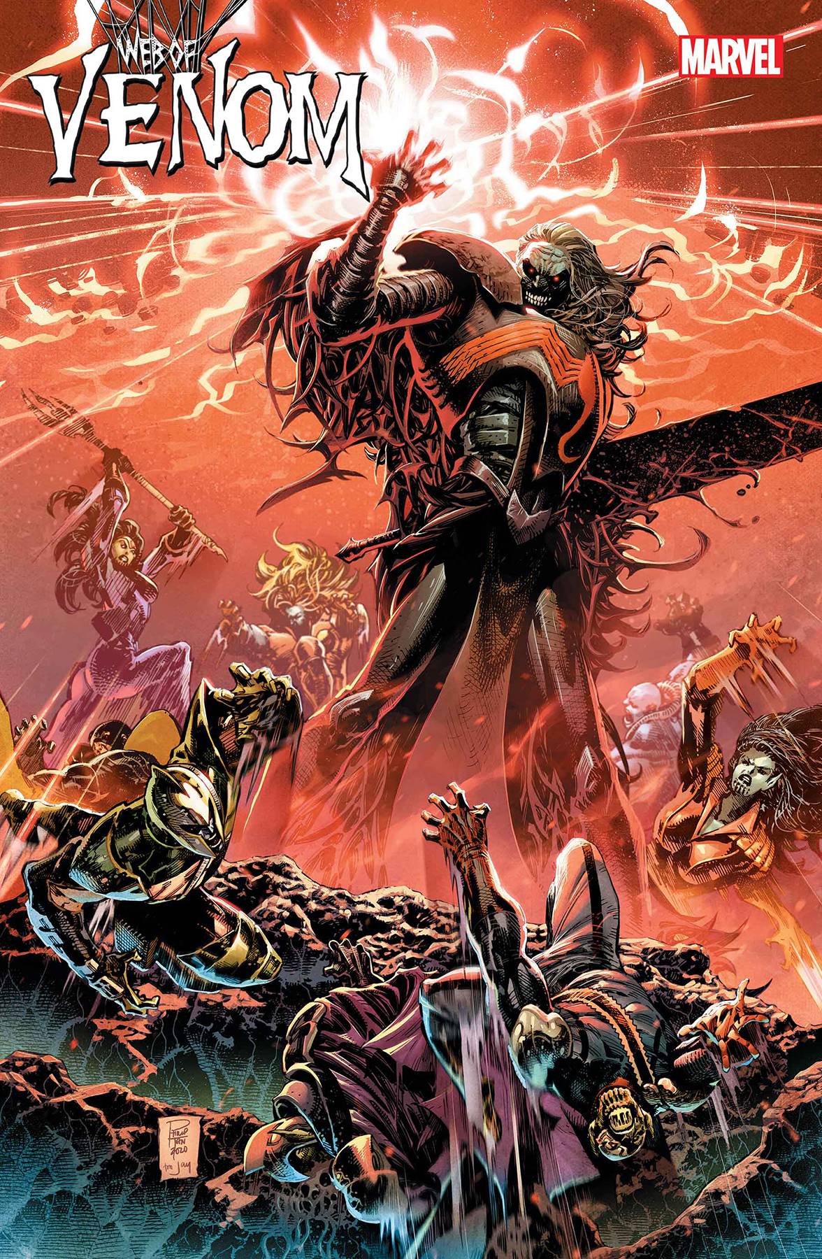 Web of Venom: Empyre's End #1, copertina di Guiu Villanova