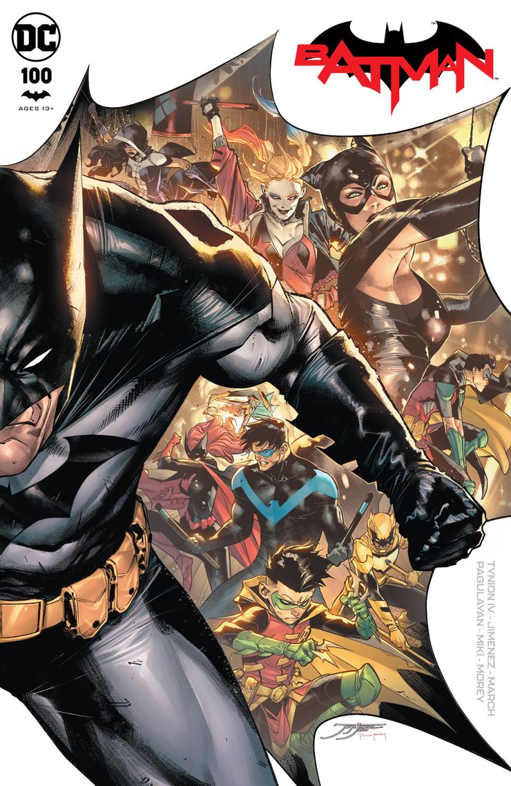 Batman #100, copertina di Francesco Mattina