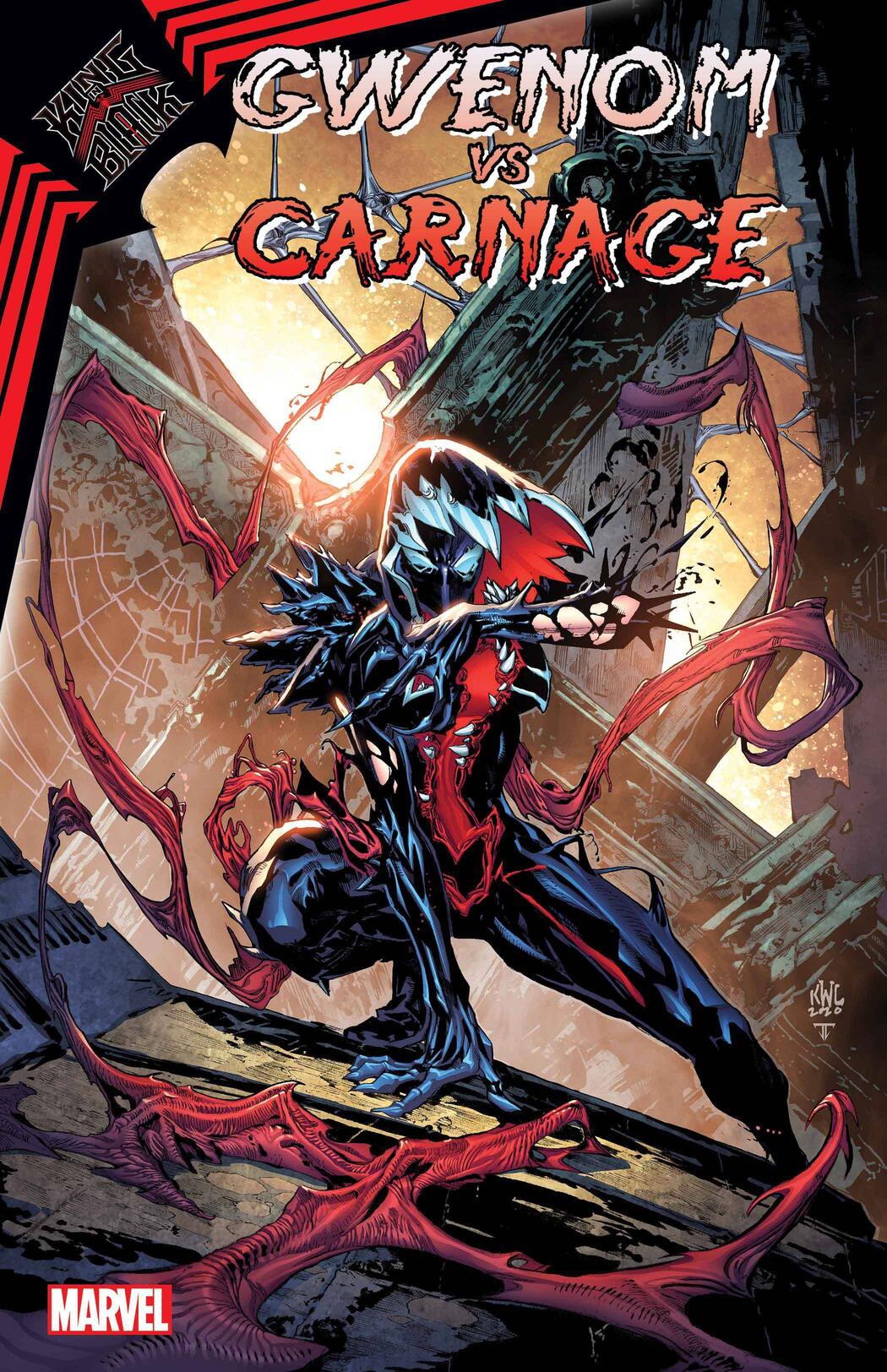 King in Black: Gwenom vs Carnage #1, copertina di Ken Lashley