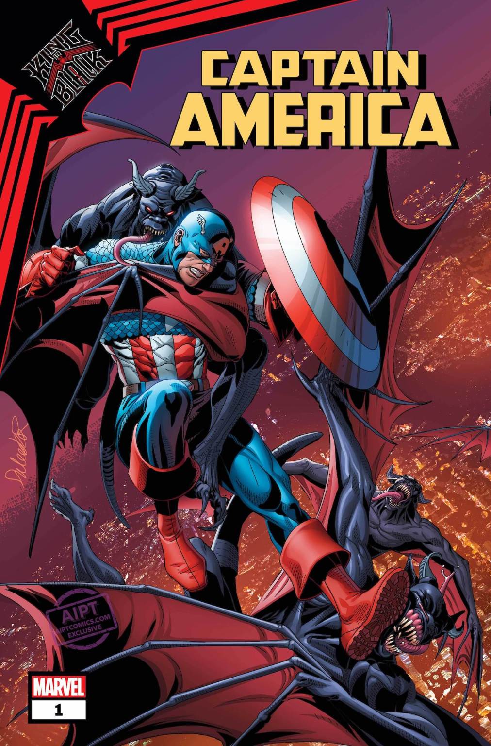 King in Black: Captain America #1, copertina di Salvador Larroca