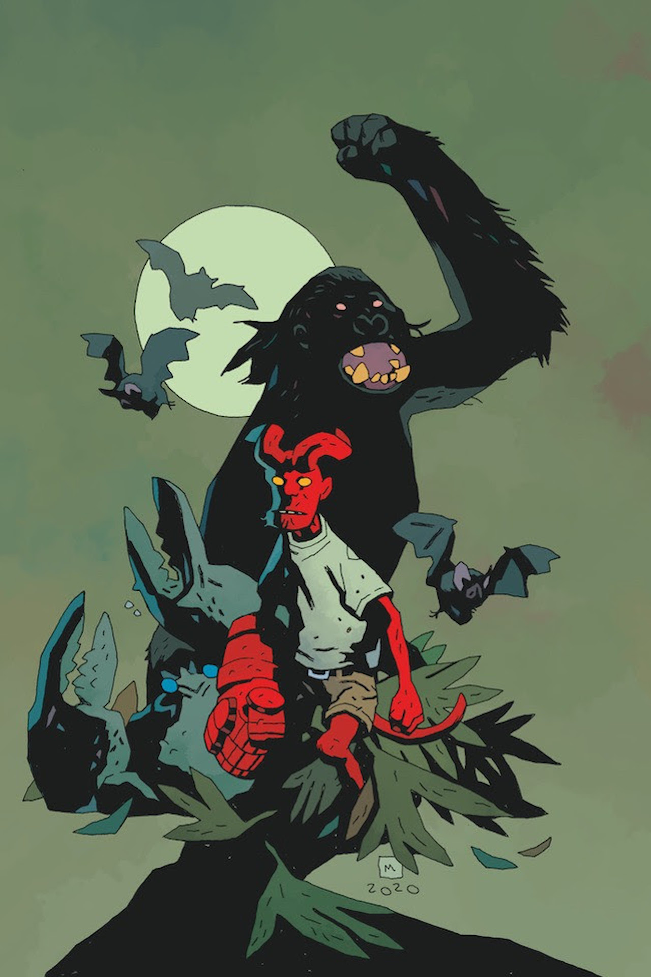 Young Hellboy: The Hidden Land, variant cover di Mike Mignola