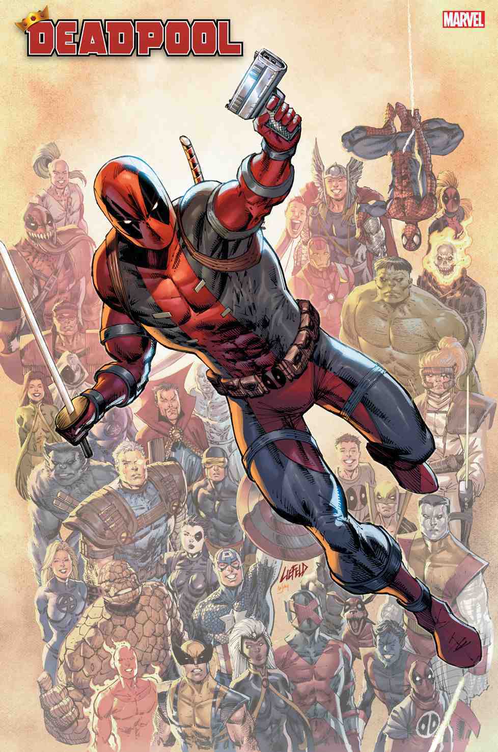 Deadpool Nerdy 30 #1, copertina di Rob Liefeld