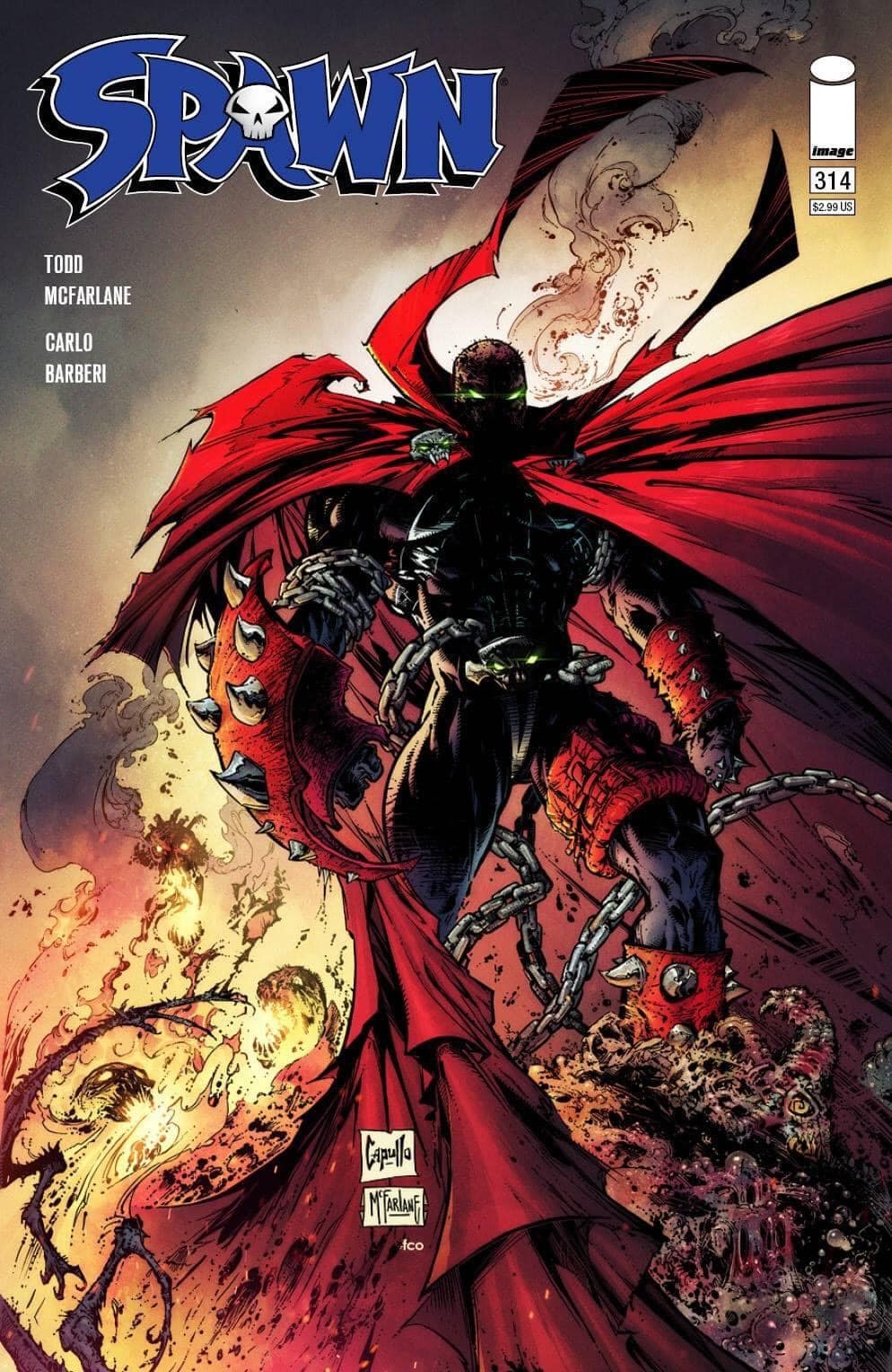 Spawn #314, copertina di Greg Capullo