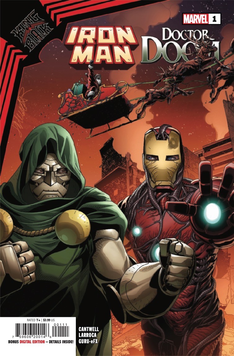 King in Black: Iron Man/Doctor Doom #1, copertina di Salvador Larroca