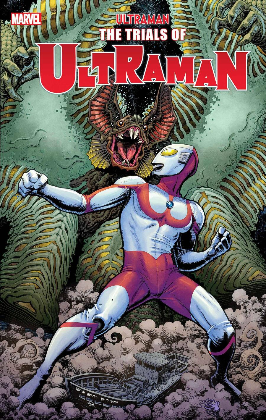 Trials of Ultraman #1, copertina di Arthur Adams