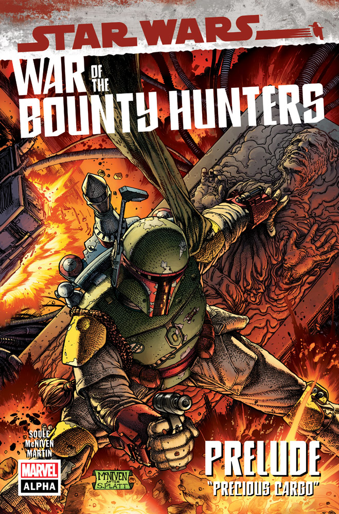 Star Wars: War of the Bounty Hunters Alpha #1, copertina di Steve McNiven