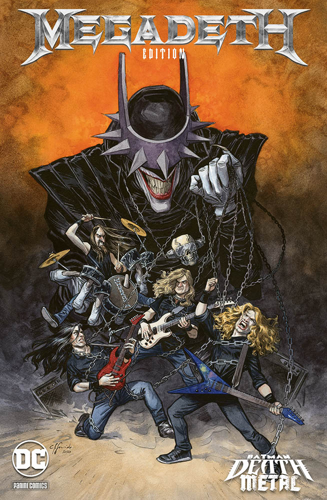 Batman: Death Metal 1, variant Megadeth di Juanjo Guarnido