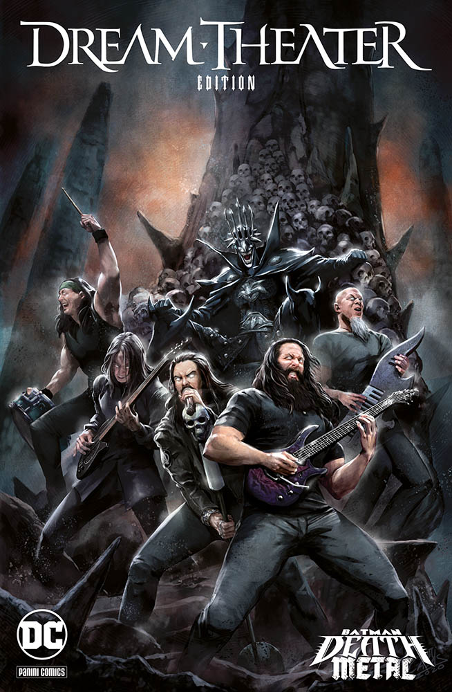 Batman: Death Metal 6, variant Dream Theater di Santi Casas