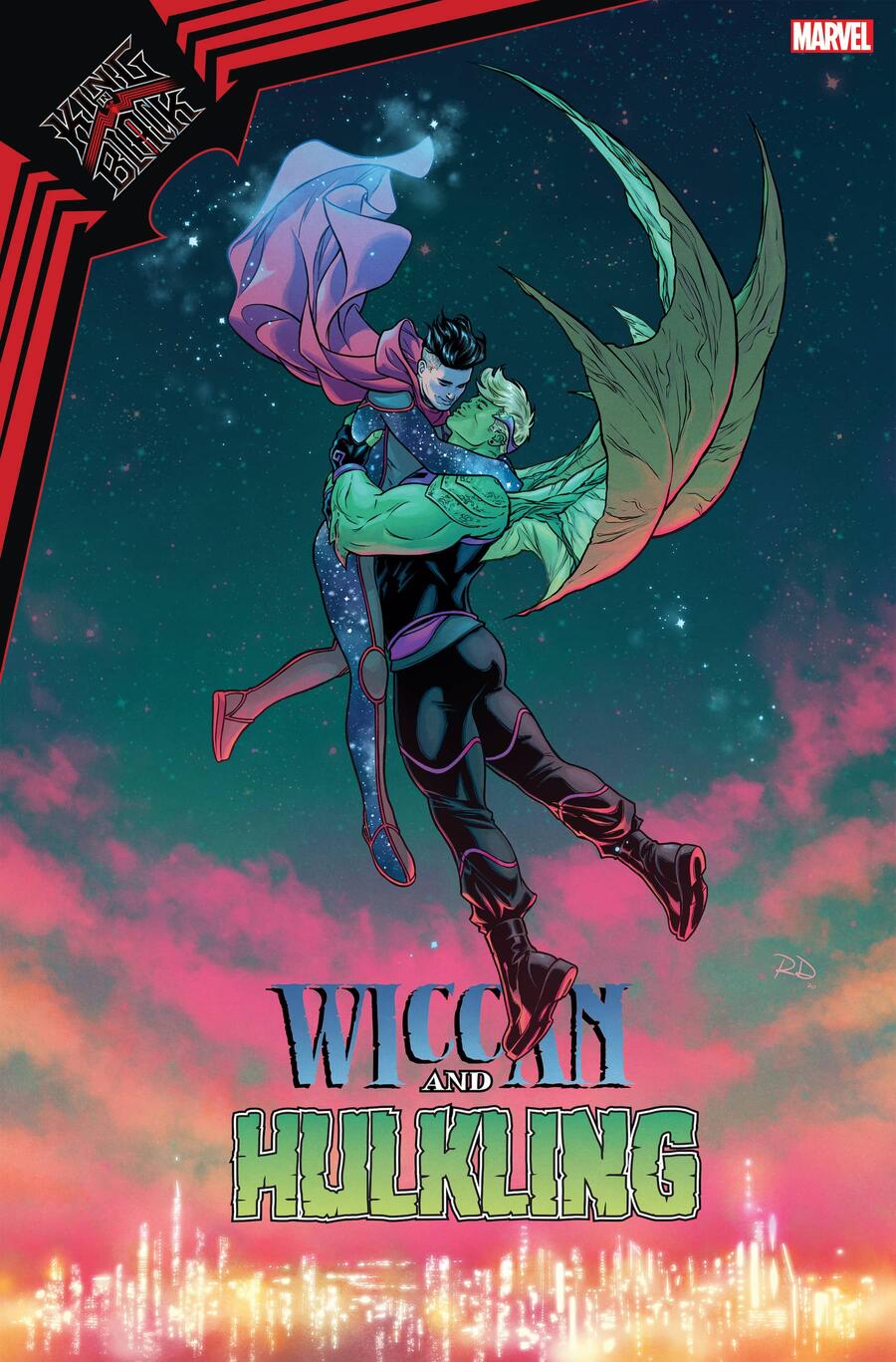 King in Black: Wiccan and Hulkling #1, variant cover di Russell Dauterman