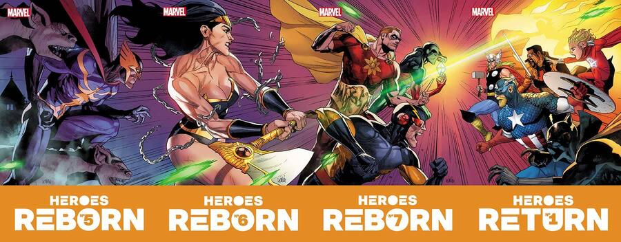 Heroes Reborn, copertina panoramica di Leinil Francis Yu