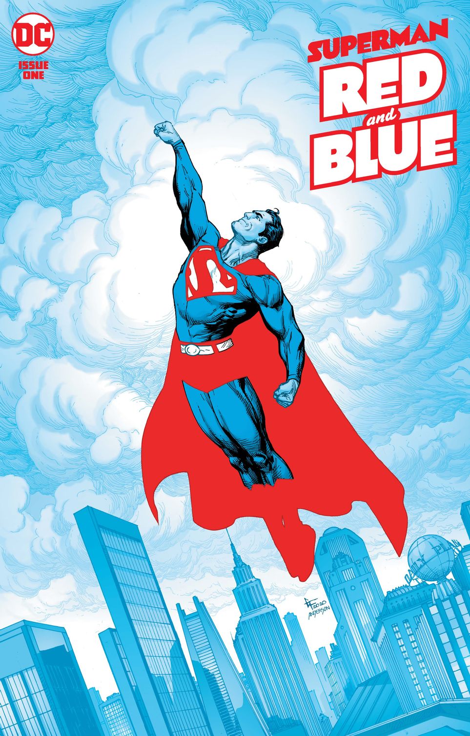 Superman: Red and Blue #1, copertina di Henry Clayton