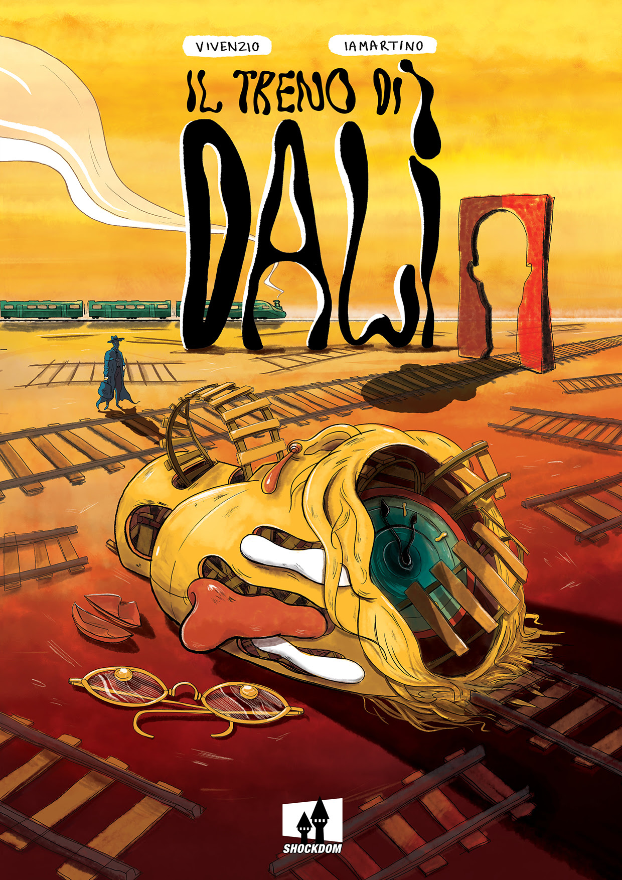 Il treno di Dalì, copertina di Fabio Iamartino