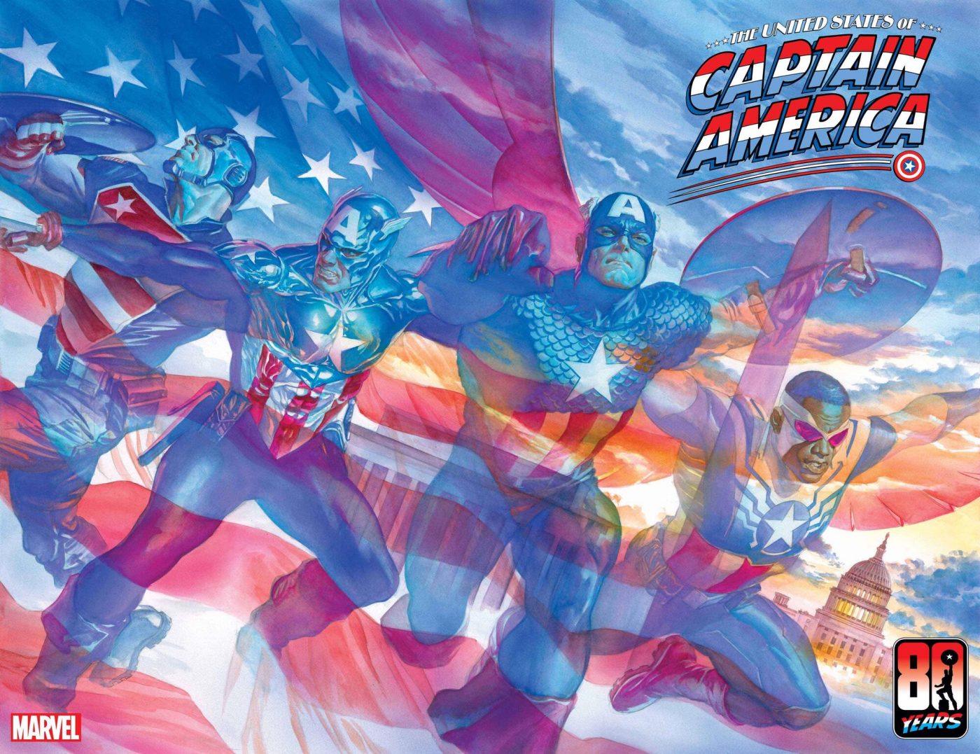 United States of Captain America #1, copertina di Alex Ross