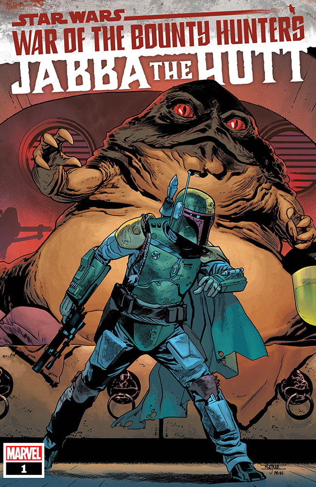 Star Wars: War of the Bounty Hunters - Jabba the Hutt #1, copertina di Mahmud Asrar