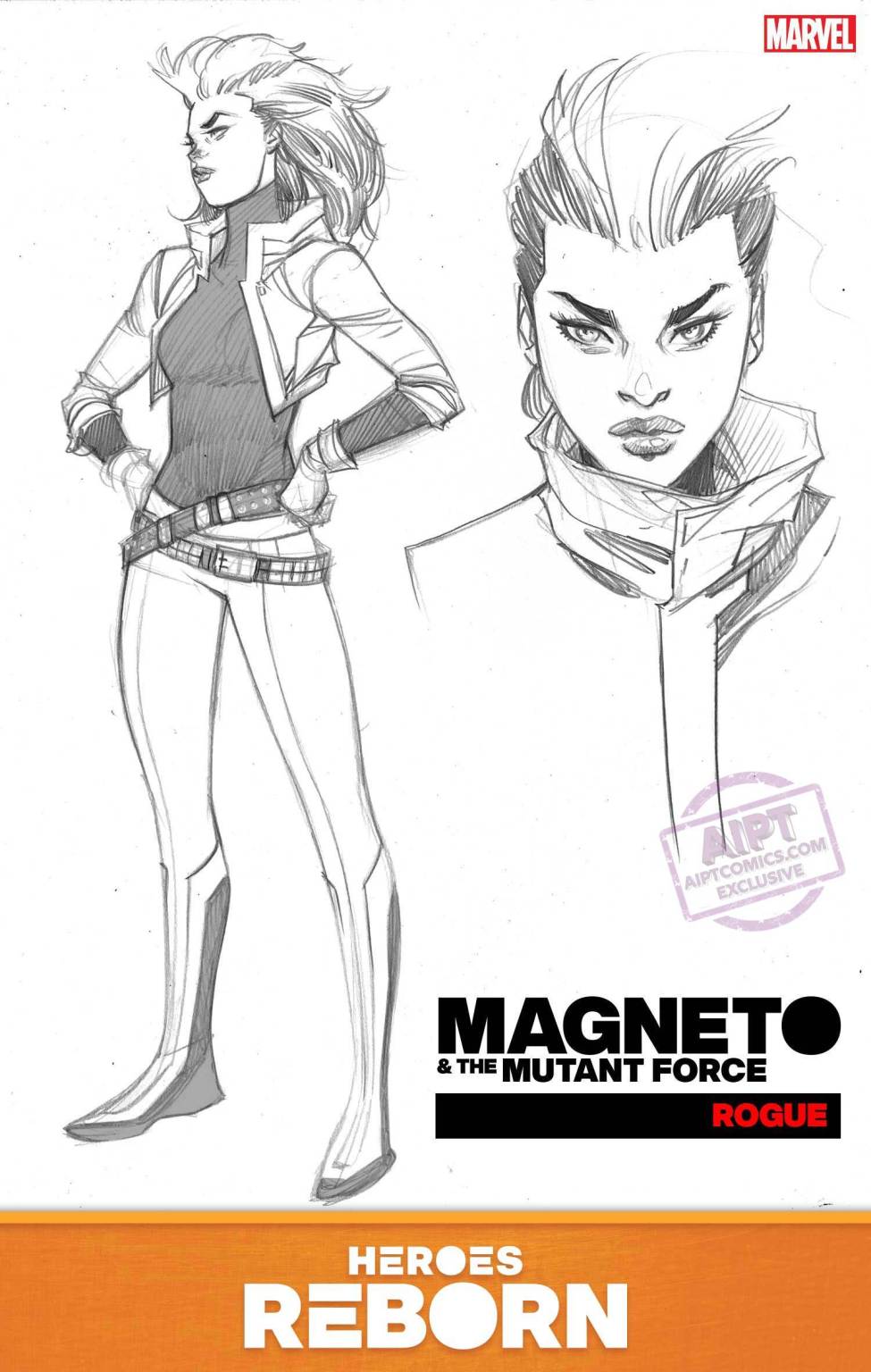 Magneto & the Mutant Force #1, Rogue: character design di Bernard Chang