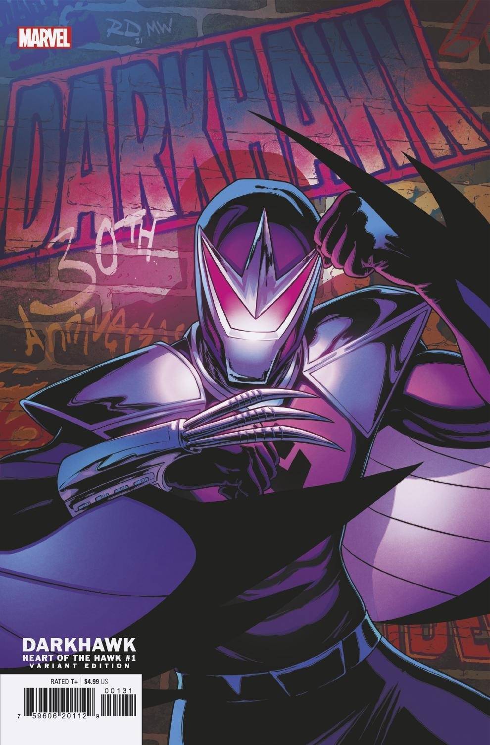 Darkhawk: Heart of the Hawk #1, variant cover di Russell Dauterman