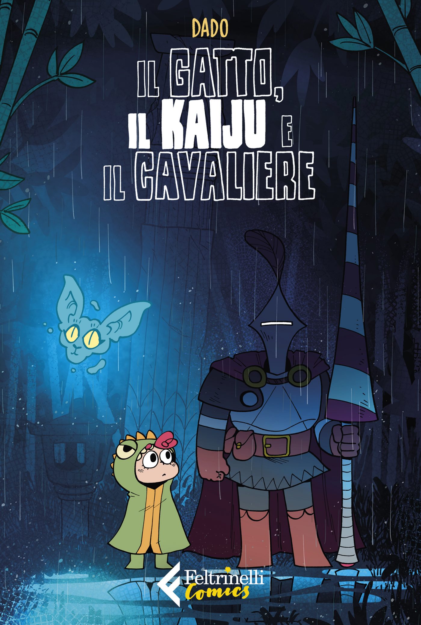 Il gatto, il kaiju e il cavaliere, copertina di Dado