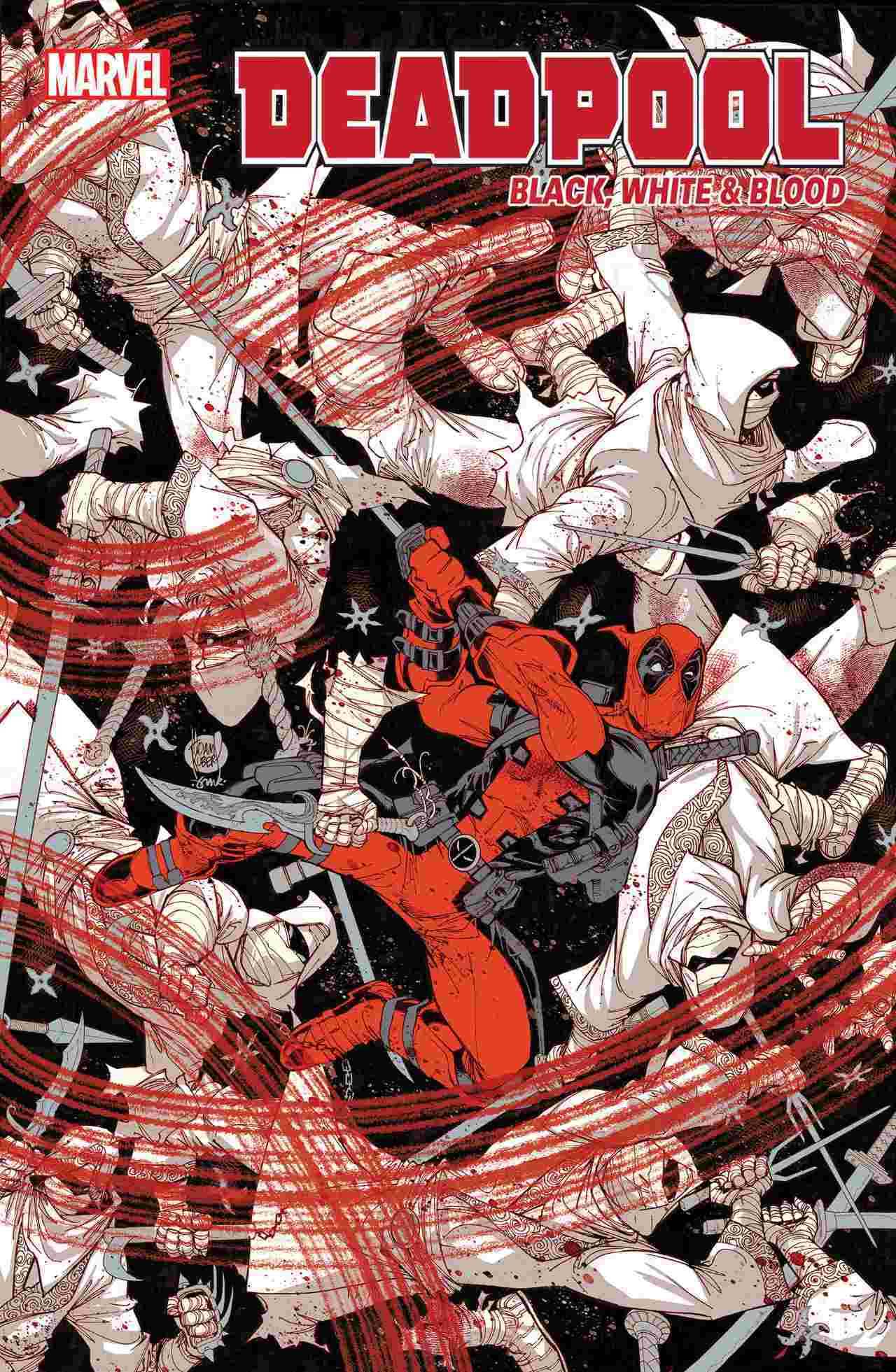 Deadpool: Black, White & Blood #1, copertina di Adam Kubert