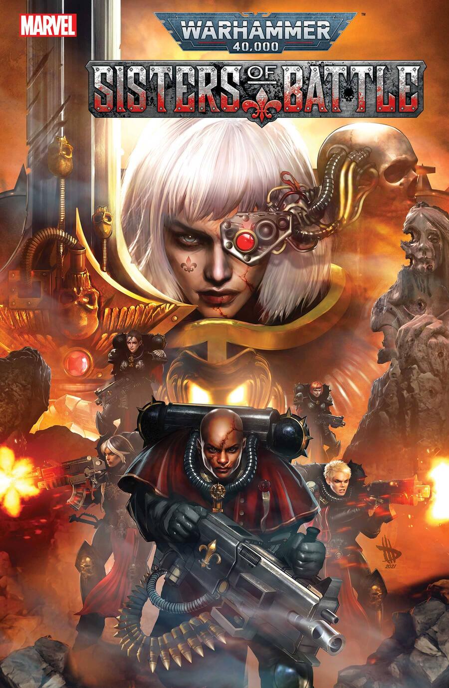 Warhammer 40,000: Sisters of Battle, copertina di Dave Wilkins